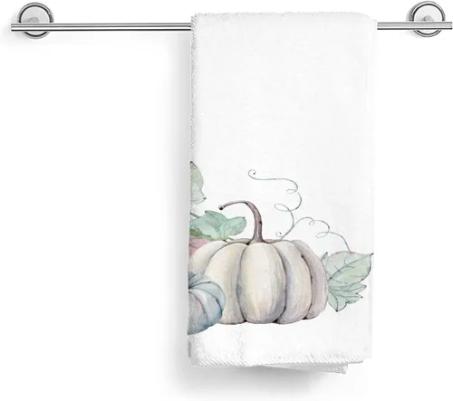 Miniatura 7 de Toalla de mano con diseño de calabaza y otoño, para la cara, 27.5 x 15.7 pulgadas, microfibra de secado rápido, suave, absorbente, para baño, playa