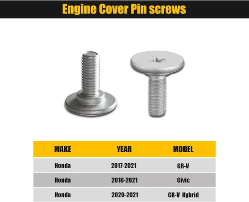 Miniatura 3 de Pack-8 Tornillo de tapa inferior del motor, tornillo de hardware de protección contra salpicaduras del motor, compatible con Honda Accord Civic CR-V