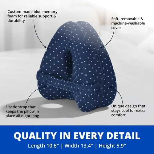 Miniatura 4 de SmoothSpine Alignment Almohada de pierna para personas que duermen de lado, almohada ergonómica de espuma viscoelástica con correa ajustable
