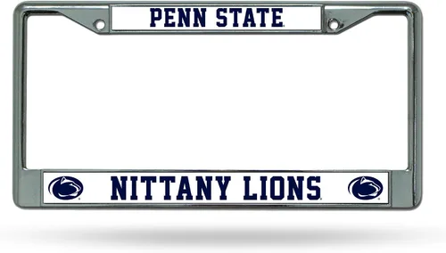 Miniatura 12 de Rico Industries NCAA Premium 12" x 6" Chrome Frame with Plastic Inserts - Car/Truck/SUV Automobile Accessory