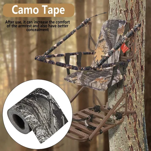 Miniatura 6 de Adnee Cinta silenciadora de camuflaje de 2.5 yardas x 2.5 pulgadas, cintas de camuflaje autoadhesivas, cinta protectora de camuflaje para tu