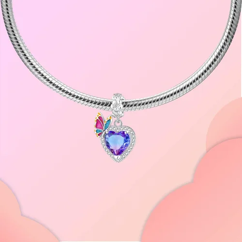 Miniatura 64 de LUXILLA Abalorio de plata de ley 925 para madre, hija, abuela, para familia, amor, madre, hija, abuela, para pulseras, collares, dijes, abalorios