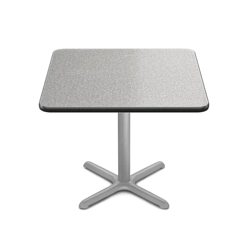 OEF Furnishings Mesa de café – Base en X, 30 pulgadas de altura, parte superior cuadrada de 36 pulgadas, nebulosa gris/marco gris – Mesa de bistró
