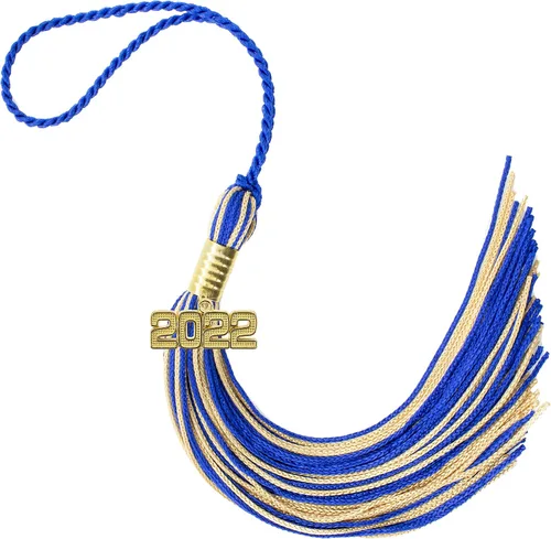 Miniatura 272 de Borla de graduación Aqua 2022, todos los colores escolares disponibles, fabricada en Estados Unidos
