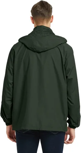Miniatura 32 de Chaqueta impermeable cortavientos ligera para hombre con capucha extraíble