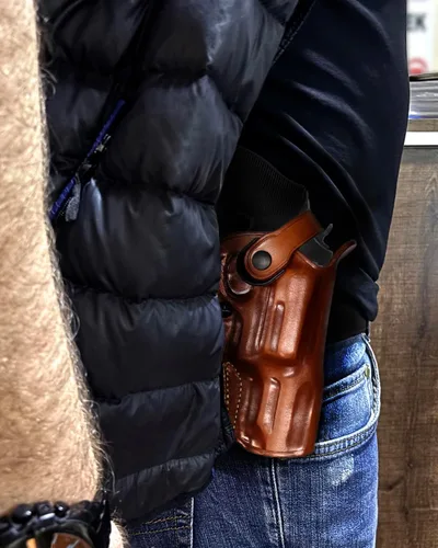 Miniatura 2 de Masc OWB - Funda de cuero con correa de retención, se adapta al modelo 2-441031T, 2-441039T, 2-441031MAG, 2-441039MAG Judge 4510 Marco de acero