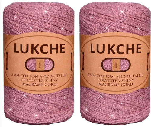 Miniatura 16 de Cordón de macramé de algodón brillante de 2 mm, 205 yardas, 8.80 oz, cordón de macramé para tejer para colgar en la pared, bolsos, porta plantas