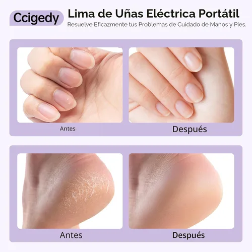 Miniatura 7 de Kit de taladro eléctrico de uñas, lima de uñas eléctrica, máquina de taladro de uñas inalámbrica para uñas de polvo de gel acrílico, manicura Blanco