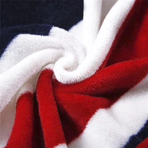 Miniatura 8 de Manta de franela suave y gruesa con bandera británica de Union Jack, de 59 x 79 pulgadas, manta grande de vellón coral esponjoso para el hogar