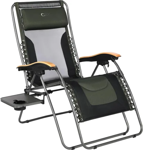 Miniatura 11 de Portal Silla portátil de gravedad cero, silla de descanso para exteriores, silla de gravedad cero de gran tamaño, silla plegable con almohadas