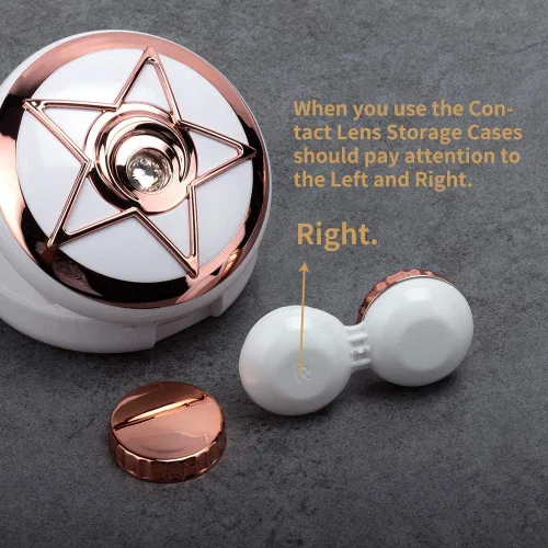 Miniatura 9 de ofone Estuche para lentes de contacto, estuches de lentes de contacto de estrellas, estuche de viaje con herramienta removedora, pinzas, solución