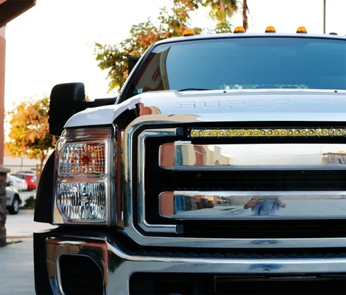 Miniatura 4 de iJDMTOY Kit de barra de luz LED de 30 pulgadas de montaje en rejilla superior compatible con Ford F250 F350 Super Duty 2011-2016, incluye (1) barra