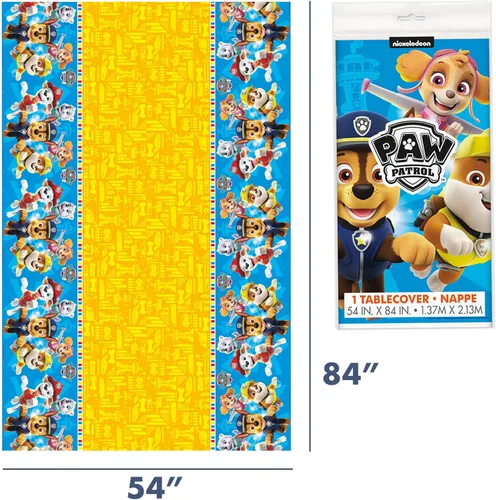 Miniatura 3 de Unique Paw Patrol - Decoraciones de cumpleaños – Mantel rectangular de plástico (paquete de 3) y calcomanía