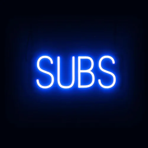 Miniatura 10 de SpellBrite DELI Sign Letrero relacionado con delicatessen con aspecto neón, fuente de luz LED azul 13.4 x 6.3 pulgadas