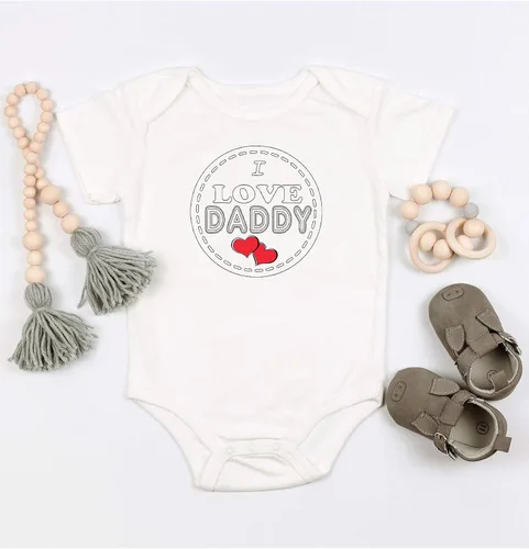 Miniatura 4 de I Love Daddy" Custom Boutique Body de Onesie.