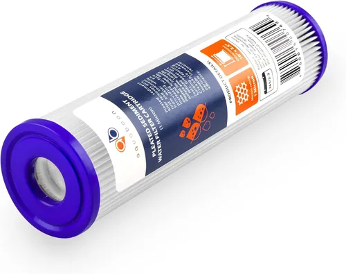 Miniatura 6 de Aquaboon Filtro de agua plisado de 1 micrón, 10 x 2.5 pulgadas, cartucho de repuesto de filtro de sedimentos para toda la casa compatible