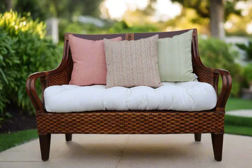 Miniatura 21 de RSH DECOR: Sunbrella 3-Piece Tufted Wicker Cushion Set 44" x 22" & 22" x 22" Outdoor Loveseat & U-Shaped Seat Cushions Crafted with