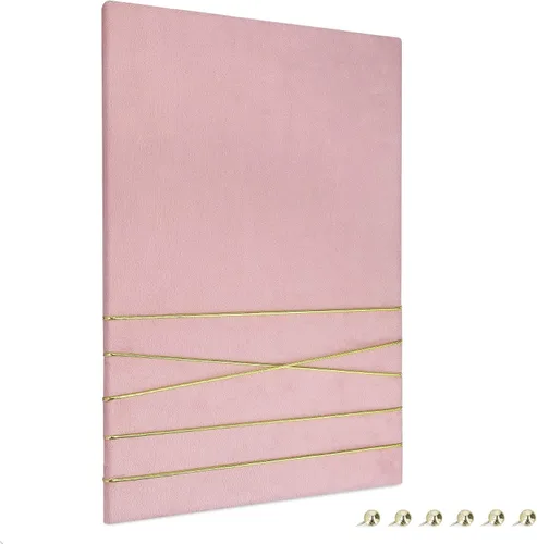 Miniatura 8 de Navaris Tablón de anuncios de tela, 12 x 17 pulgadas, tablero de memoria de terciopelo para pared para mostrar collages de fotos, imágenes, notas