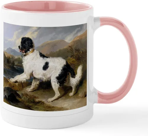Miniatura 36 de CafePress Newfoundland Dog Drool Zone Taza de café de cerámica de 11 oz (11.0 fl oz)
