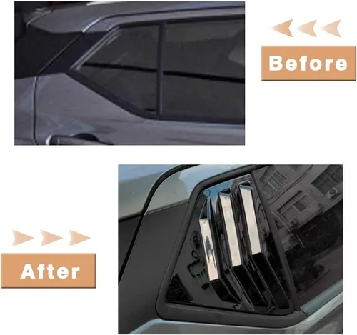 Miniatura 3 de 2 rejillas de ventana laterales traseras de ABS para Nissan Kicks 2018-2024, persianas de ventilación de aire, accesorios de decoración exterior