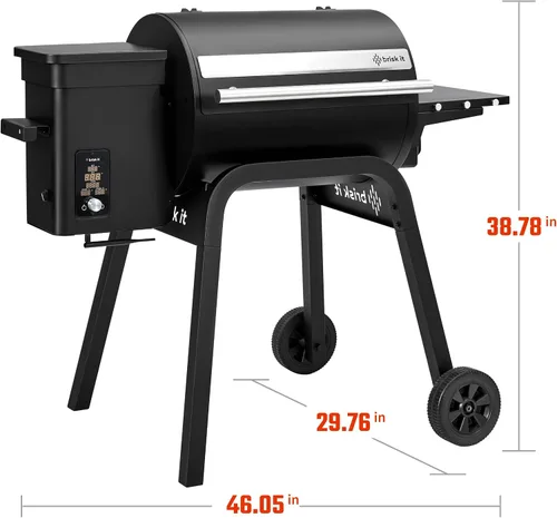 Miniatura 2 de Brisk It Zelos-450 - Parrilla eléctrica para ahumar pellets de madera, parrilla inteligente con WiFi, área de cocción de 450 pies cuadrados