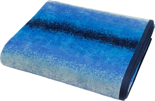 Miniatura 3 de COTTON CRAFT - Toalla de playa extra ancha con rayas ombre para dos, 147.3 x 172.7 cm - Algodón puro - Tela jacquard doble gruesa de felpa súper