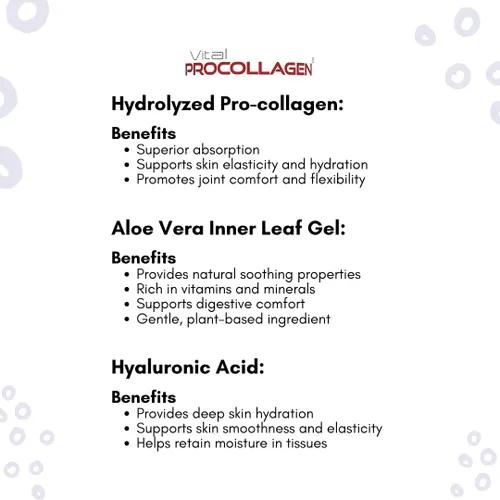 Miniatura 5 de Natural Energy Vital Procollagen - Proteína de colágeno hidrolizada líquida con ácido hialurónico y sulfato de glucosamina condroitina factor