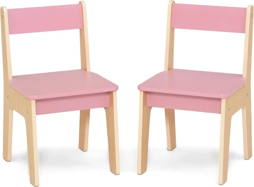 Miniatura 6 de Delta Children - Juego de mesa y 2 sillas GapKids con soporte para rollo de papel - Certificado Greenguard Gold, rosa rubor