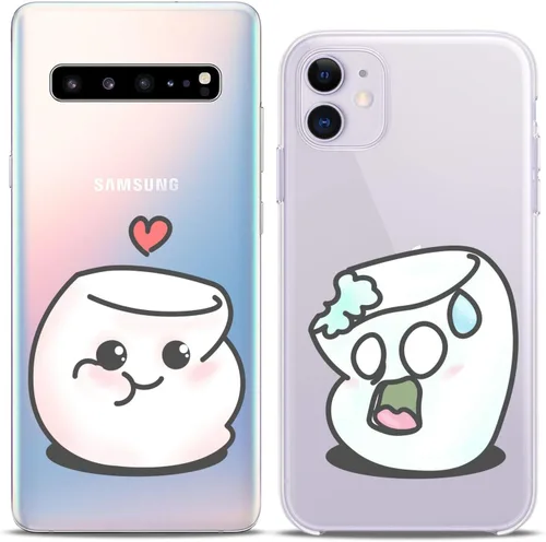 Miniatura 3 de Fundas a juego para parejas compatibles con iPhone 16 15 14 13 12 11 Pro Max Mini Xs X 6s 8 Plus 7+ Xr 10 SE 5 pares Kawaii Sweet Cute Slim Print