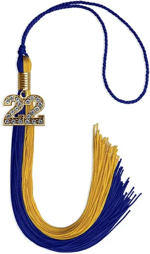 Miniatura 199 de Endea Graduation Borla de doble color con dije dorado (negro/oro brillante, 2022)