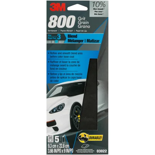 Miniatura 14 de 3M Wetordry - Papel de lija 32035, grano 800, 9 x 11 pulgadas, 5 hojas por paquete