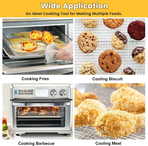 Miniatura 7 de Repuesto para freidora de aire para Cuisinart TOA-95 Breville BOV900BSS Black & Decker horno tostador de 8 rebanadas, 14.5 x 11.6 pulgadas, bandeja