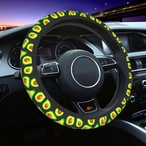 Miniatura 13 de Funda para volante con estampado de huellas de pata de cachorro gris dorado, accesorios de coche lindos para mujeres y niñas, femenino, universal