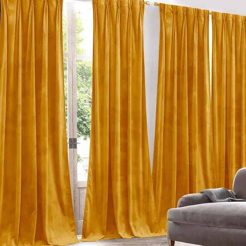 Miniatura 50 de NICETOWN Cortinas blancas extralargas de 144 pulgadas para telón de fondo, cortinas de terciopelo con aislamiento térmico y reducción de ruido