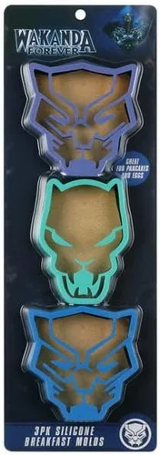 Miniatura 2 de Wakanda Forever - Juego de 3 moldes de silicona para desayuno, ideales para panqueques y huevos