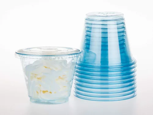 Miniatura 9 de Golden Apple, Juego de 25 vasos de color con tapas de cúpula sin agujero (azul)..