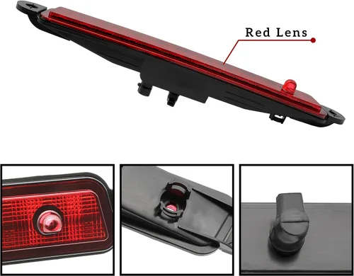 Miniatura 2 de Tercera luz de freno LED para Armada 04-15, KEWISAUTO luz de freno central roja de montaje alto para Nissan Armada 2005-2015/ Nissan Pathfinder Rojo