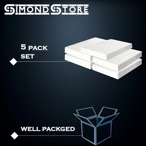 Miniatura 8 de SIMOND STORE Ladrillos de fuego aislantes – 1.25 x 4.5 x 9 pulgadas – Paquete de 5 – 2500 F – Ladrillos de forja – Ladrillos de fuego para chimenea