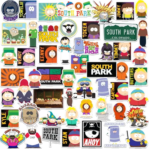 Miniatura 7 de South Park - Paquete de calcomanías con licencia oficial, calcomanías de vinilo troqueladas grandes de lujo, paquete variado para laptop, botella
