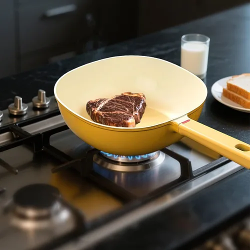 Miniatura 9 de Frying Pan - 1.9L Alloy Lightweight Nonstick Cookware with Lid Nonstick Skillet for Grilling, Saute, Baking, Apartment Cooking, Kitchen Meal Prep