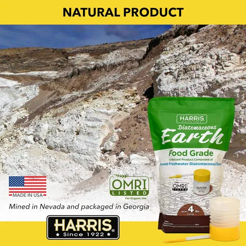 Miniatura 6 de HARRIS Tierra de diatomeas de grado alimenticio, 4 libras con desempolvador incluido en la bolsa
