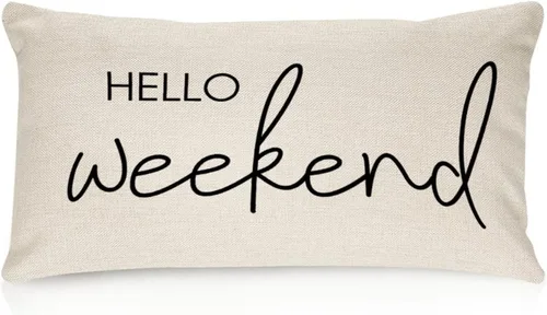 Miniatura 58 de Better When We are Together - Fundas de almohada lumbar de 12 x 20 pulgadas con citas divertidas de algodón y lino para sofá, decoración de sala