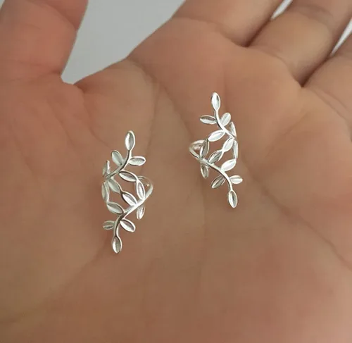Miniatura 6 de Pendientes de plata de ley S925 con clip para las orejas (1 par)