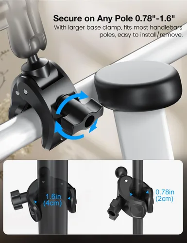 Miniatura 5 de PLDHPRO Soporte para iPad para Soporte de Micrófono, Soporte Ajustable de 2 Etapas Más Largo para Teléfono Tableta Música Micrófono, Montaje que se