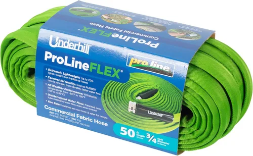Miniatura 8 de ProLine - Manguera de agua de jardín de tela flexible, núcleo de goma, ligera, plegable, accesorios de extremo de aluminio, segura para agua
