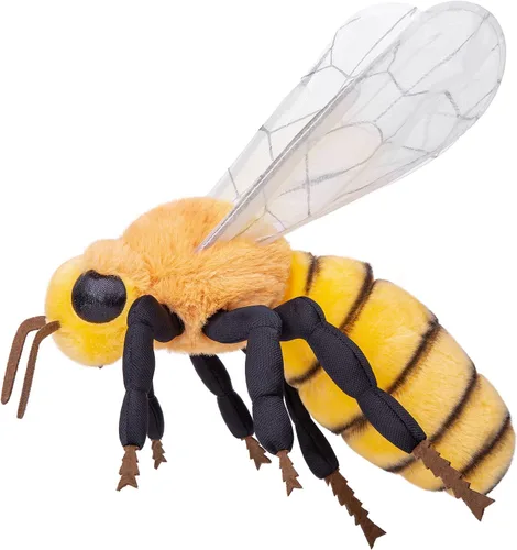 Juguete de peluche grande de abeja - Animales de peluche realistas de abeja de 16 pulgadas, juguetes de abeja con alas grandes realistas, juguete de