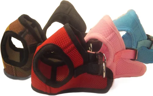 Miniatura 17 de Arnés para perros de malla suave, cómodo para razas pequeñas, cachorros, juguetes, de 2 a 16 lb, en color rosa bebé, azul, negro, rojo, camuflado
