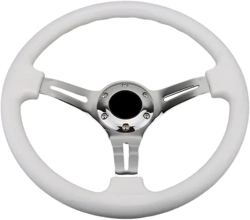Miniatura 12 de Volante de Carreras de Coche de 6 Pernos Marco de Radios Neo Cromado Arcoíris Volante Universal de Posventa Compatible con Coche y Juego