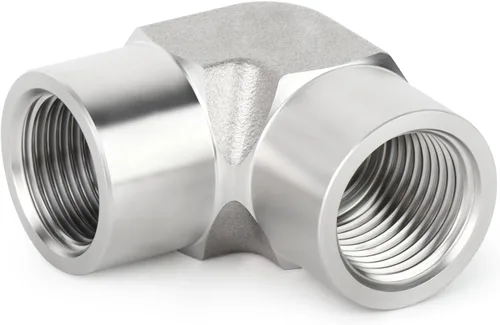 Miniatura 2 de TAISHER Codo de calle Barstock de acero inoxidable 304 de 90 grados, 1 pulgada NPT hembra a 1 pulgada NPT hembra 304 accesorio de tubería inoxidable