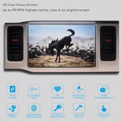 Miniatura 4 de Protector de pantalla de vidrio templado prémium para Ford Bronco 2021 2022 2023 2024 2025 Accesorios de infoentretenimiento para pantalla táctil